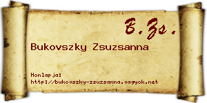 Bukovszky Zsuzsanna névjegykártya